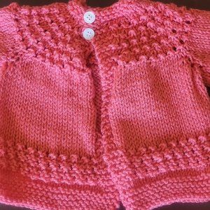 Handmade crocheted baby sweater 12-24 months